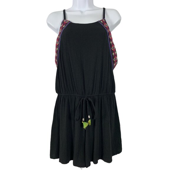 As U Wish Pants - As U Wish Womens Summer Sleeveless Black Romper Jumper Spaghetti Straps Large